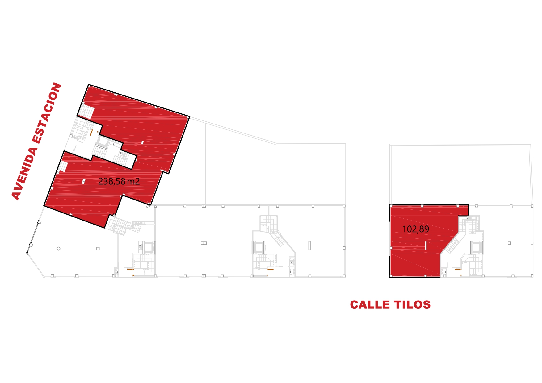 Locales en C/ Tilos y Avda de la Estación